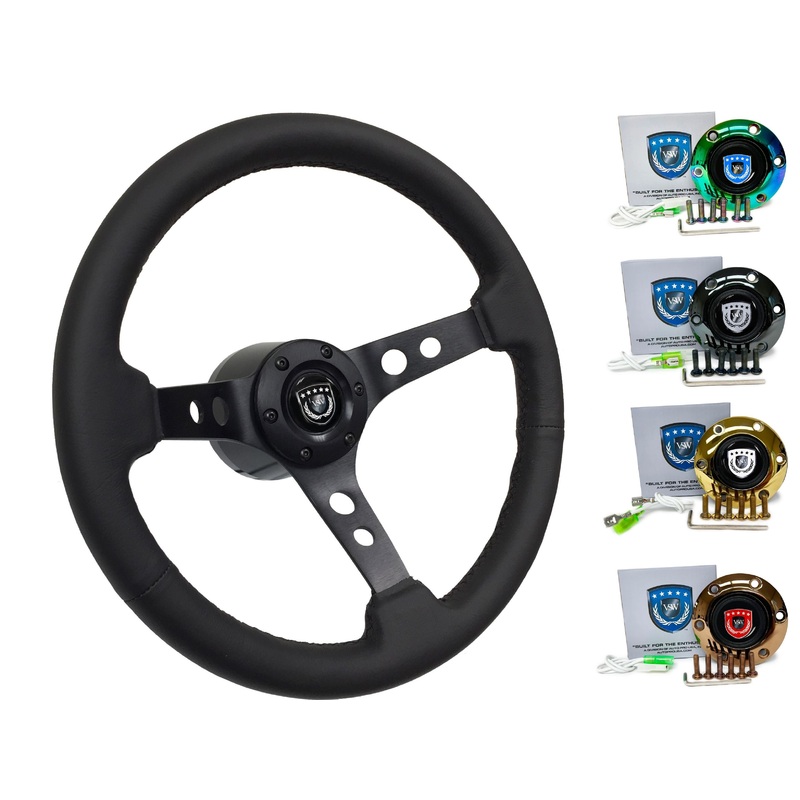 1998+ Audi A3 Steering Wheel Kit | Black Leather | ST3094BLK