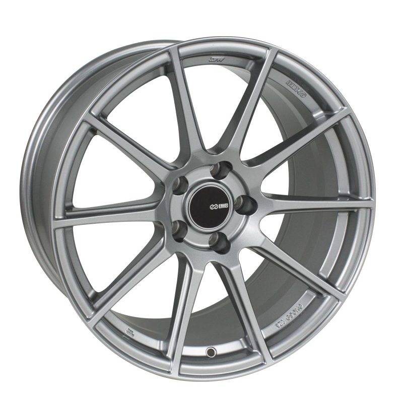 18×8.0 Enkei TS10 5×112 45mm Offset 72.6mm Bore Grey Wheel