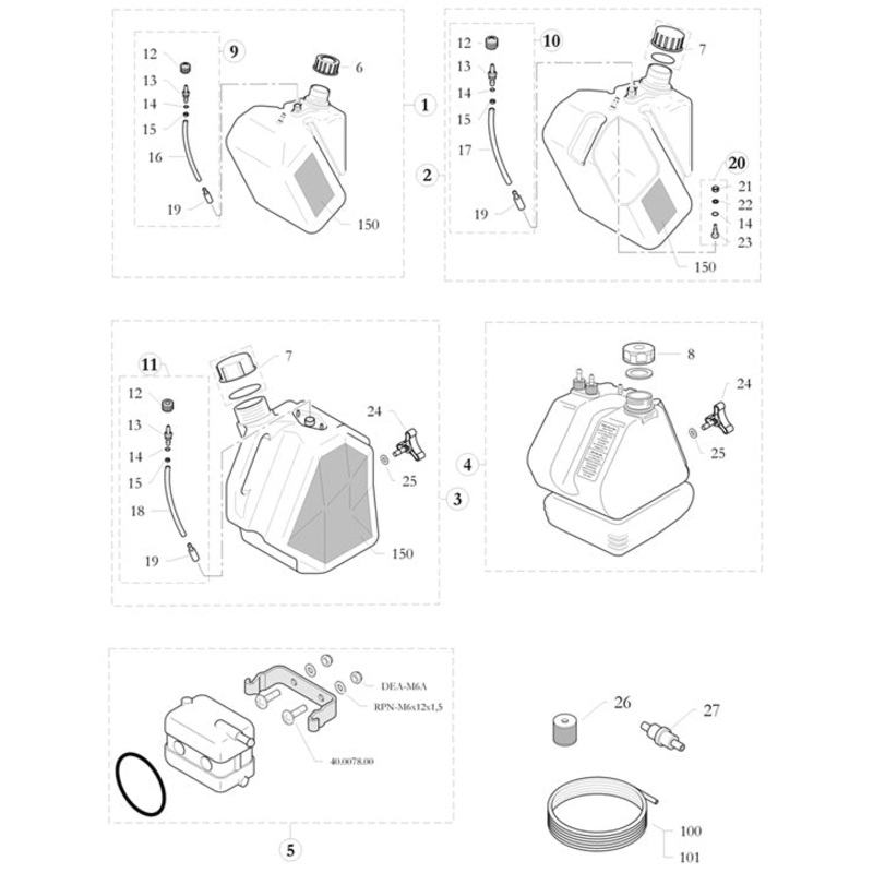 8. 40.6559.00-RO Birel Fuel Tank Cap, 8.5 Liter Tank
