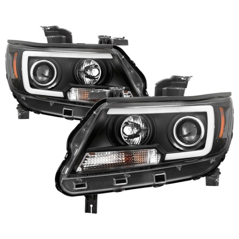 Spyder 15-17 Chevy Colorado Projector Headlights – Light Bar LED – Black (PRO-YD-CCO15-LBDRL-BK)