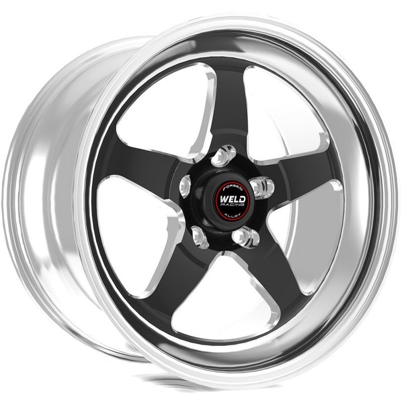 Weld S71 17×10 / 5x115mm BP / 6.7in. BS Black Wheel (High Pad) – Polished Single Beadlock MT