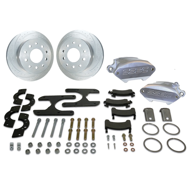 American Made Sport R1 Billet Aluminum Rear Drum to Disc Brake Conversion Kit W/Rotors. Clear A111-20