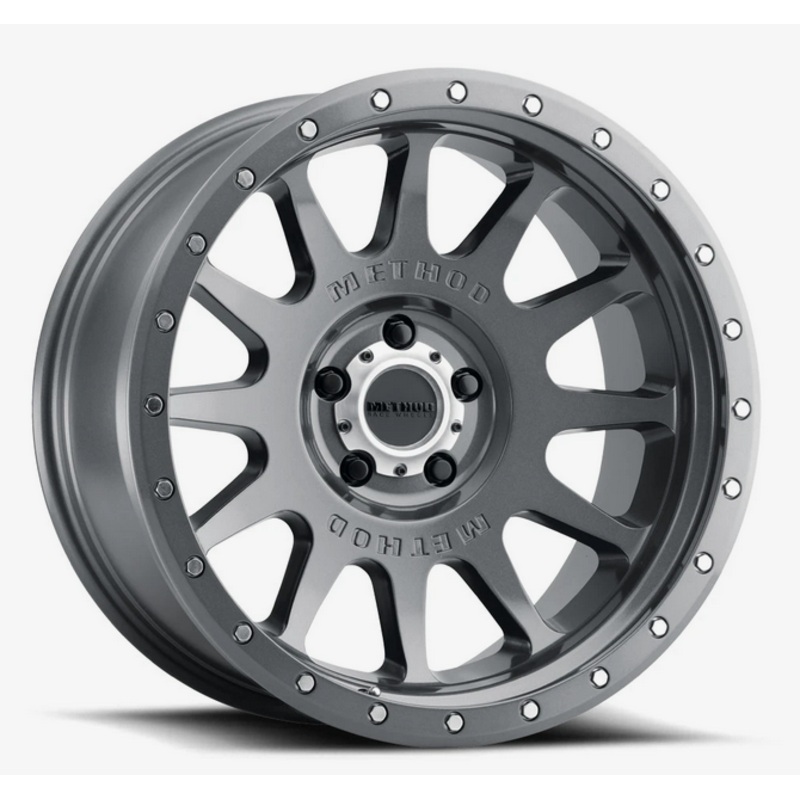 Method MR605 NV 20×10 -24mm Offset 5×5.5 108mm CB Gloss Titanium Wheel