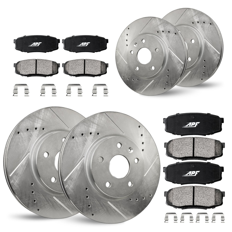 APF Full Brake Kit Rotors and Pads for Scion iM 2016-2016