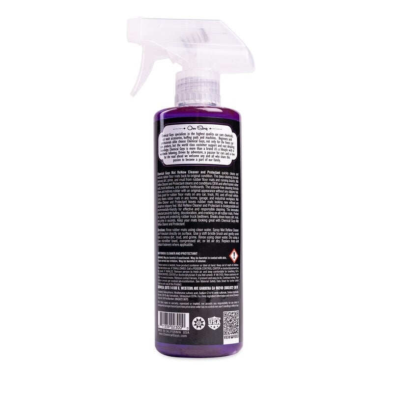 Chemical Guys Mat ReNew Rubber + Vinyl Floor Mat Cleaner & Protectant – 16oz